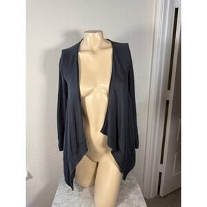 EUC Club Monaco Open Front Waterfall Cardigan Gray XS